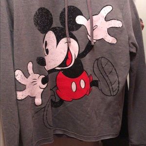 Mickey Mouse cropped hoodie nwot